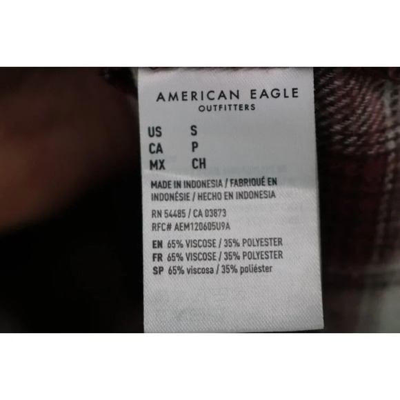 American Eagle Long Sleeve Fleece Button Down Top-Size S/P-New with Tags-Soft - Picture 5 of 8